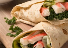 Tortilla-Wraps-with-Simply-Surimi-Harissa-Yogurt-Pickled-Cucumber